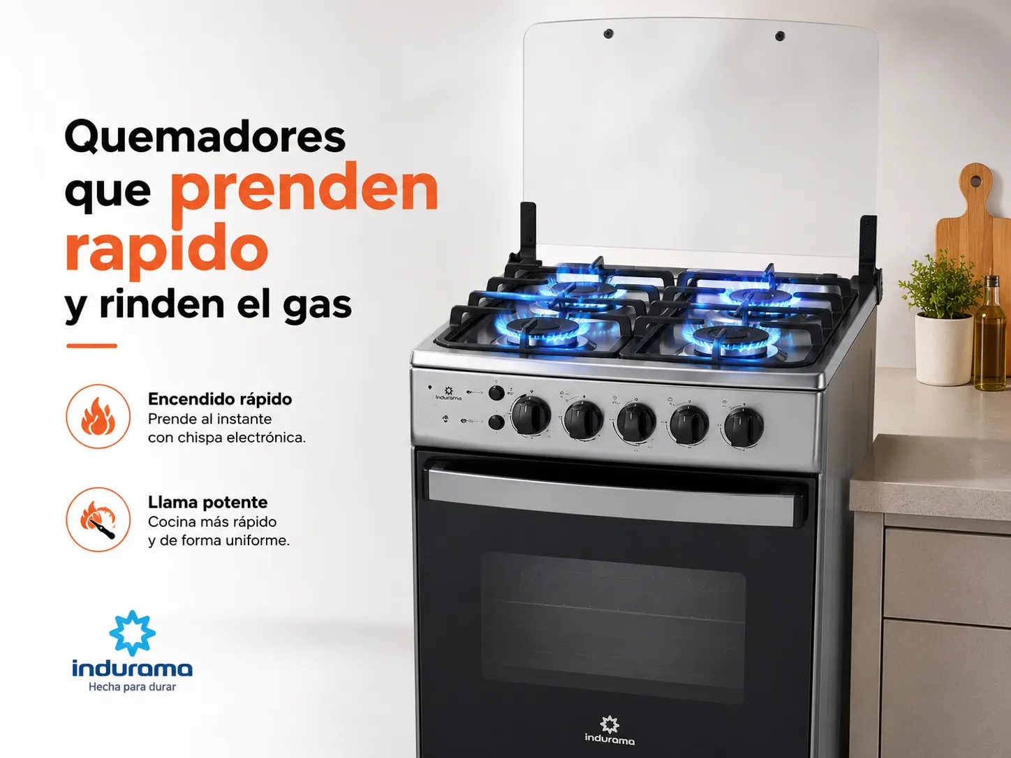 Quemadores que prenden rápido