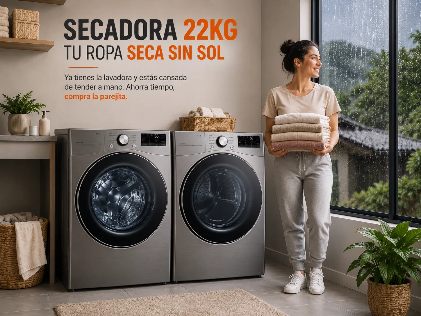 Tu ropa seca sin sol: la parejita