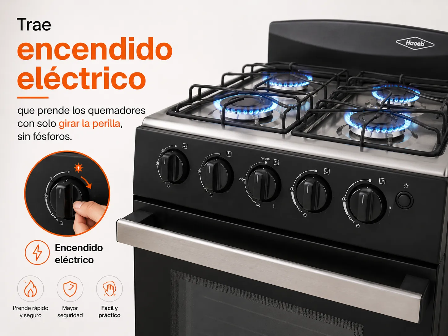 Quemadores que prenden rápido