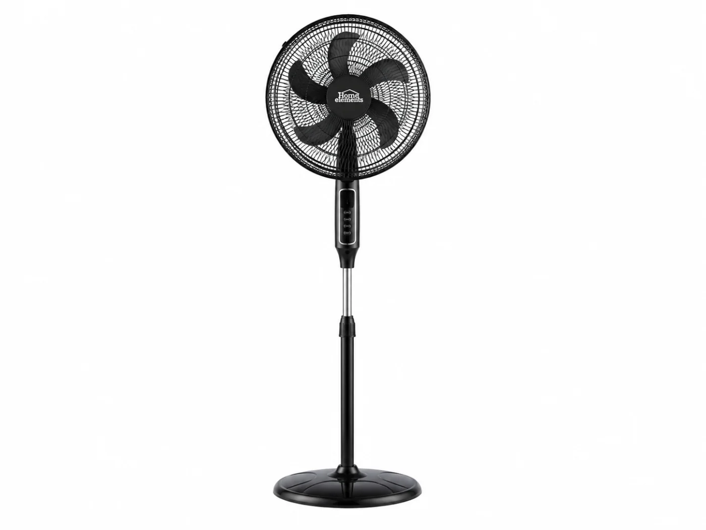 VENTILADOR PEDESTAL NEGRO 16" HOME ELEMENTS