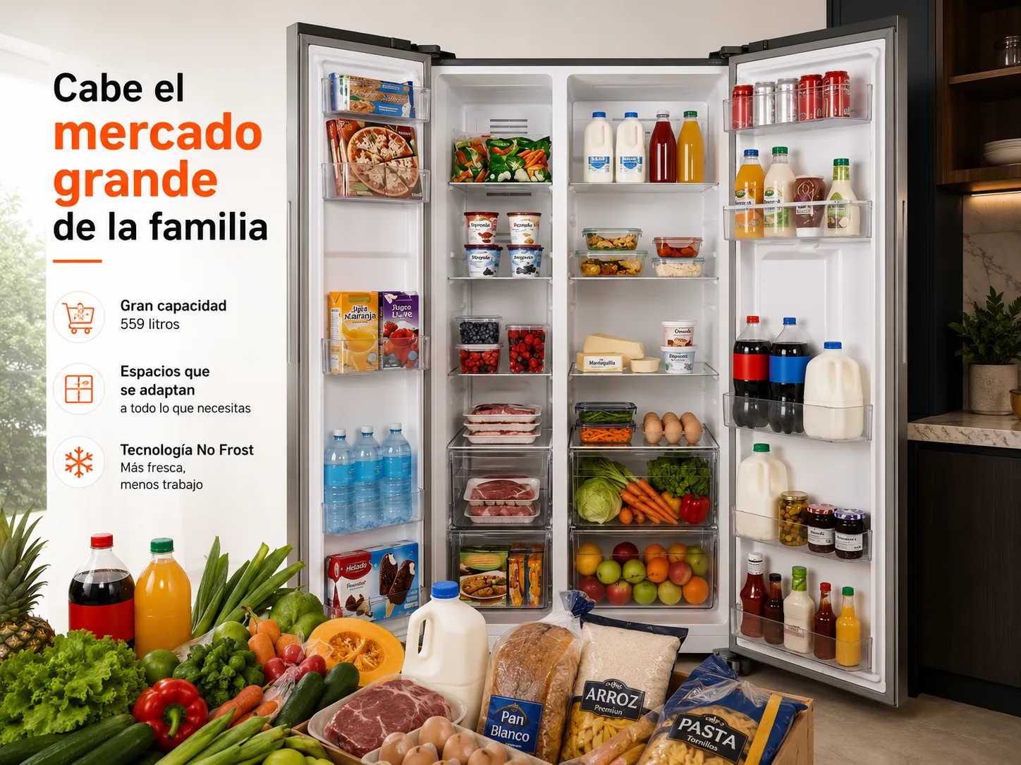 Nunca más descongelar a mano · No Frost