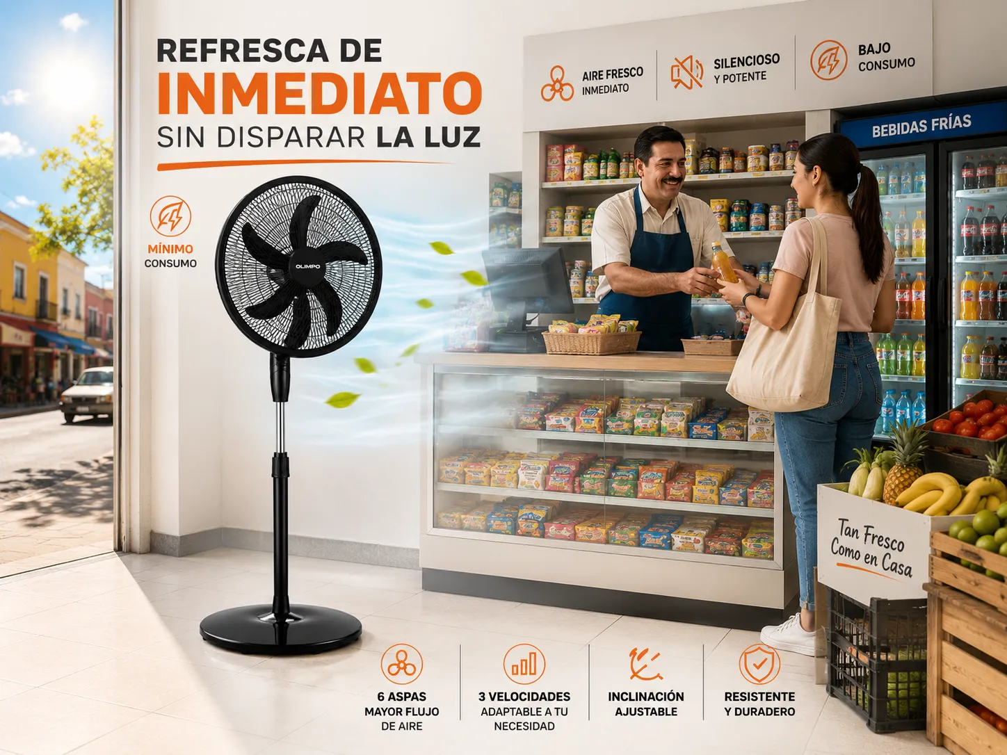 Refresca sin disparar la luz