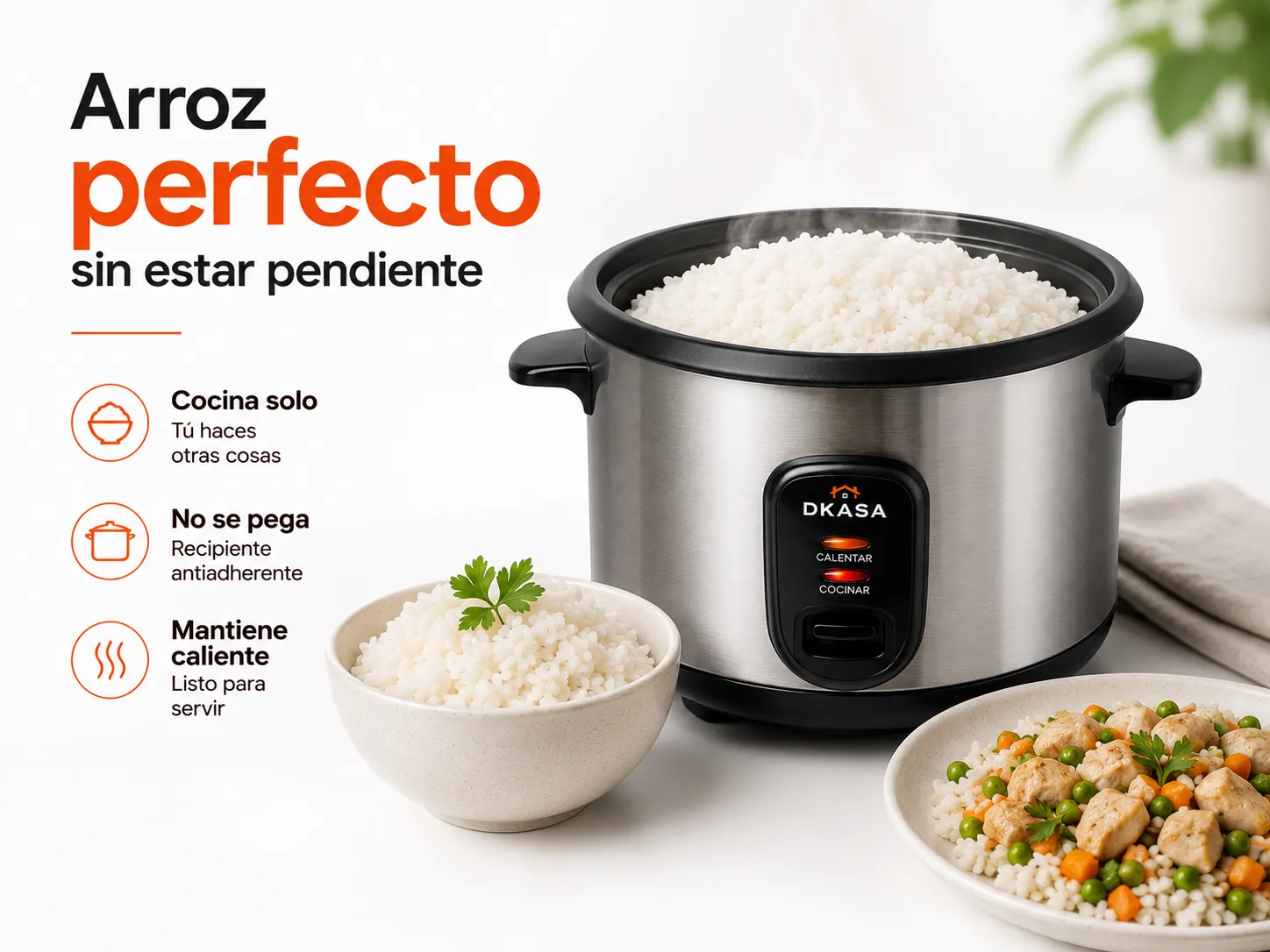 Arroz perfecto sin estar pendiente