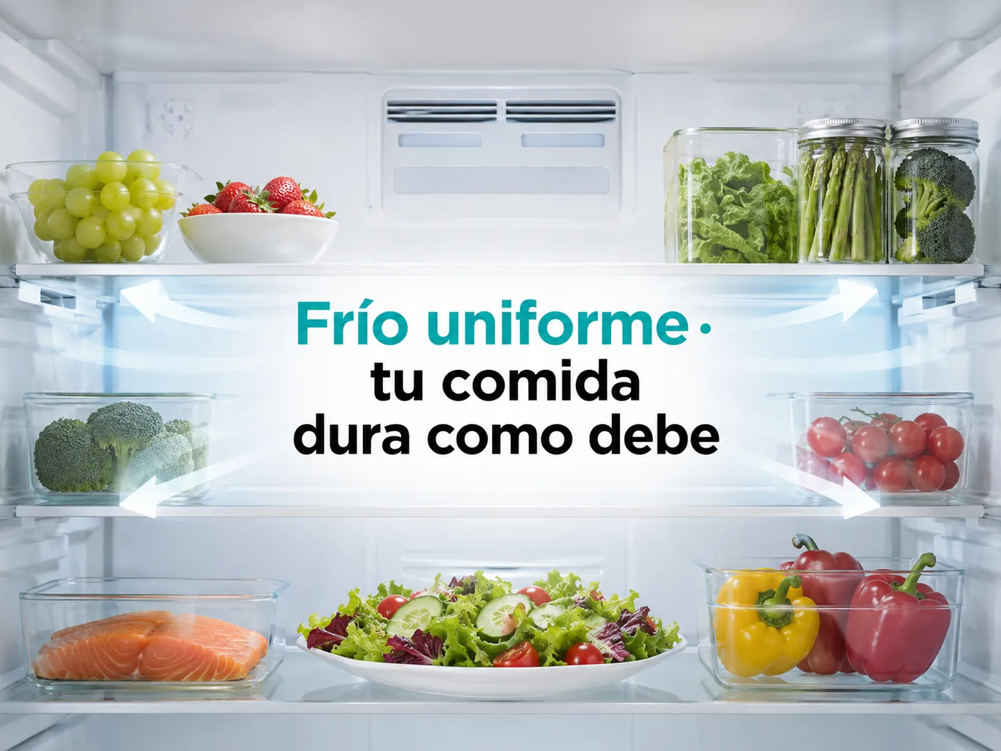 Frío parejo en cada rincón · Multi Air Flow