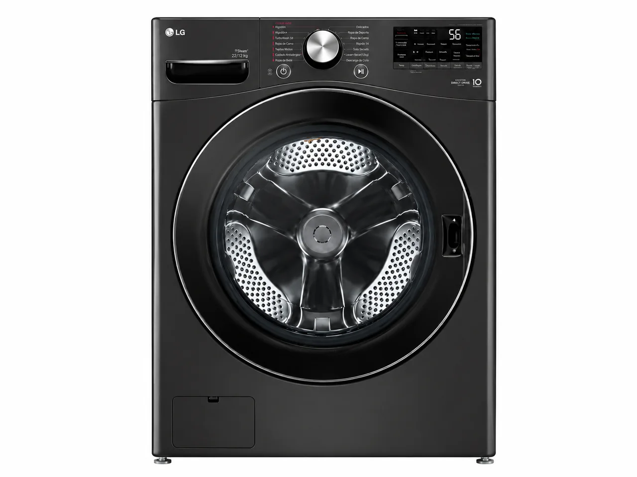 LAVADORA/SECADORA LG 22 KG (48 LB) NEGRA