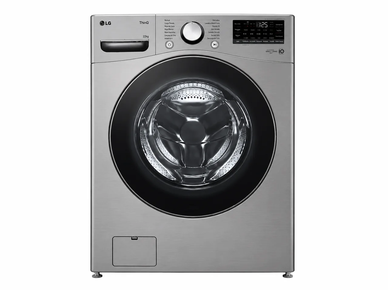 LAVADORA LG CARGA FRONTAL 22 KG GRIS